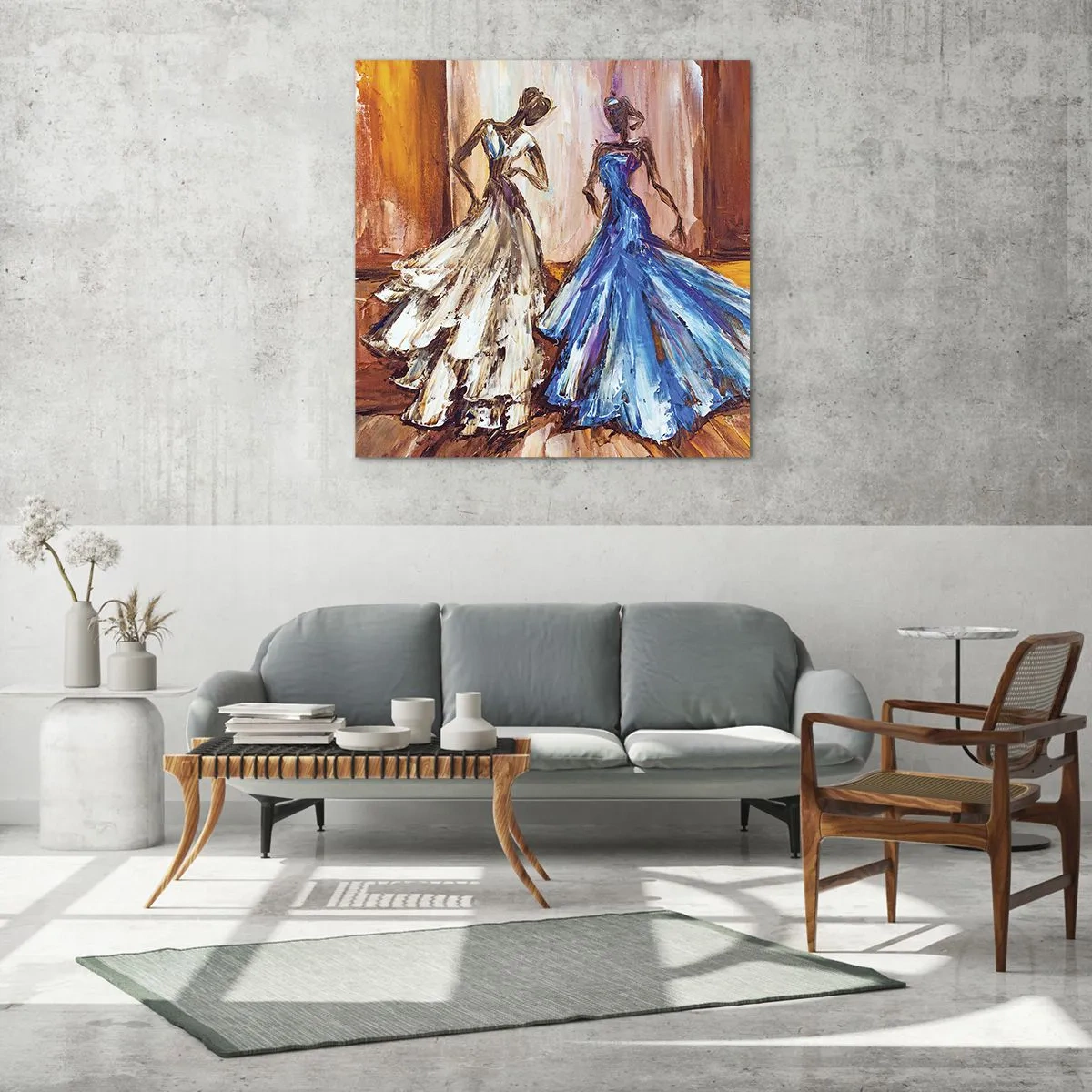 Obraz na szkle - Wdzięczny duet - 40x40 cm