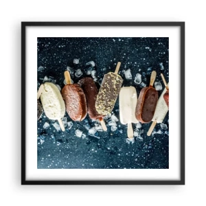 Plakat w czarnej ramie - Smak gorącego lata - 50x50 cm