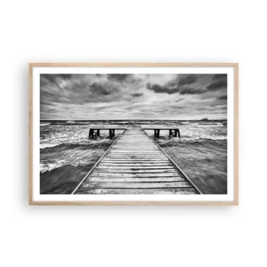 Plakat w ramie jasny dąb - Czekam na wiatr, co rozgoni… - 91x61 cm