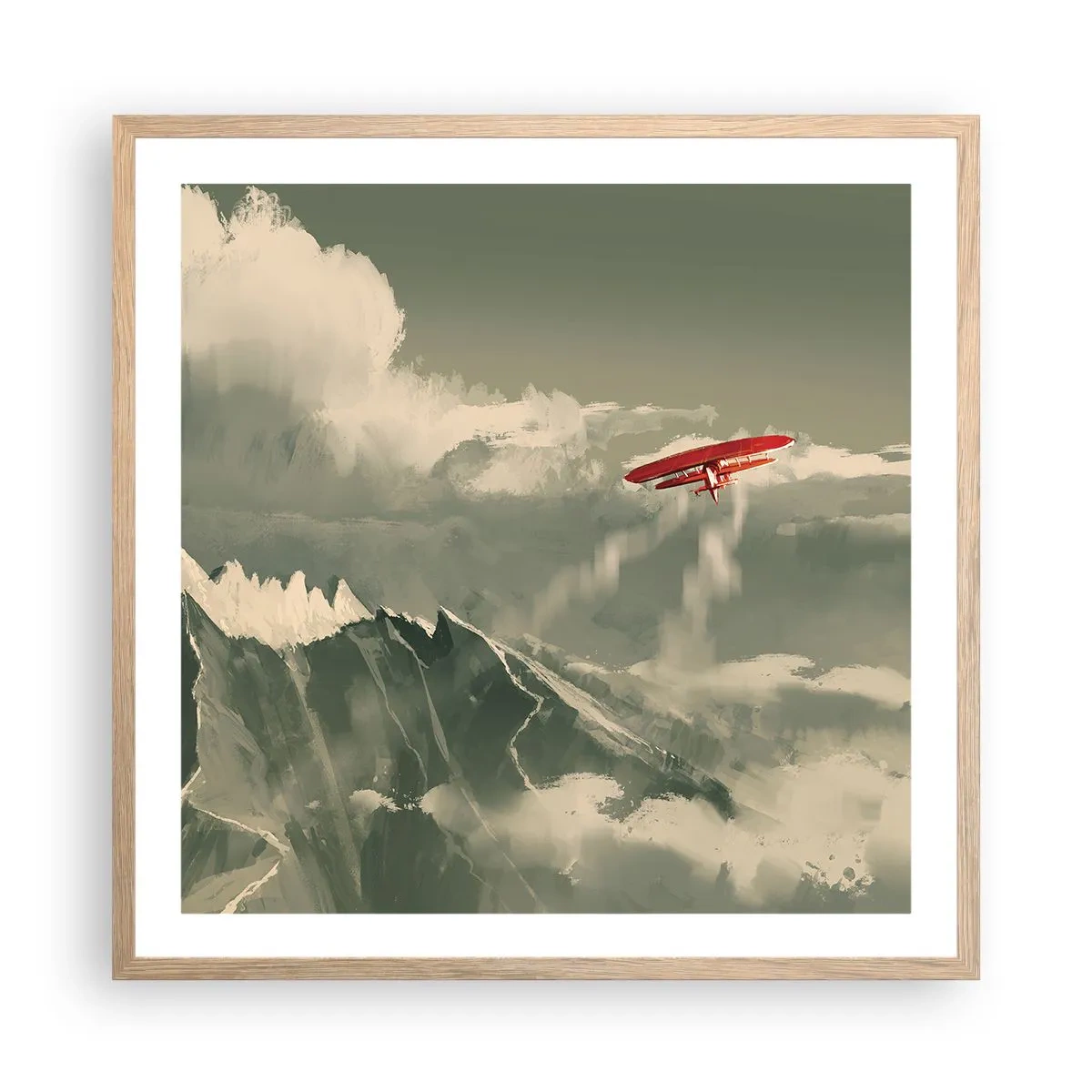 Plakat w ramie jasny dąb - Nieustraszony pionier - 60x60 cm