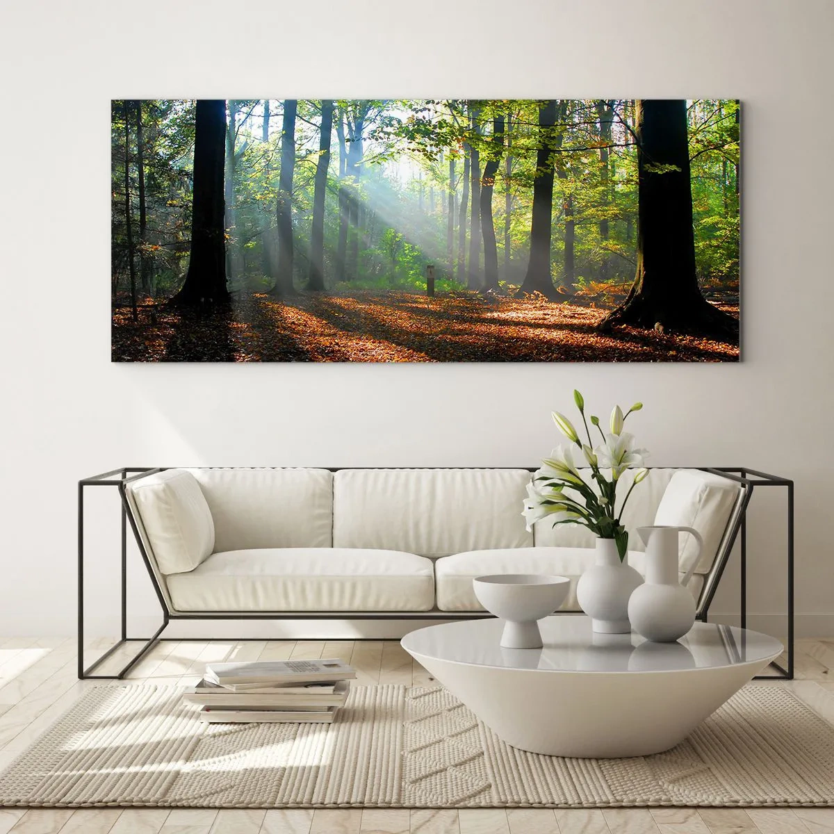Obraz na szkle - Blaski i cienie - 90x30 cm