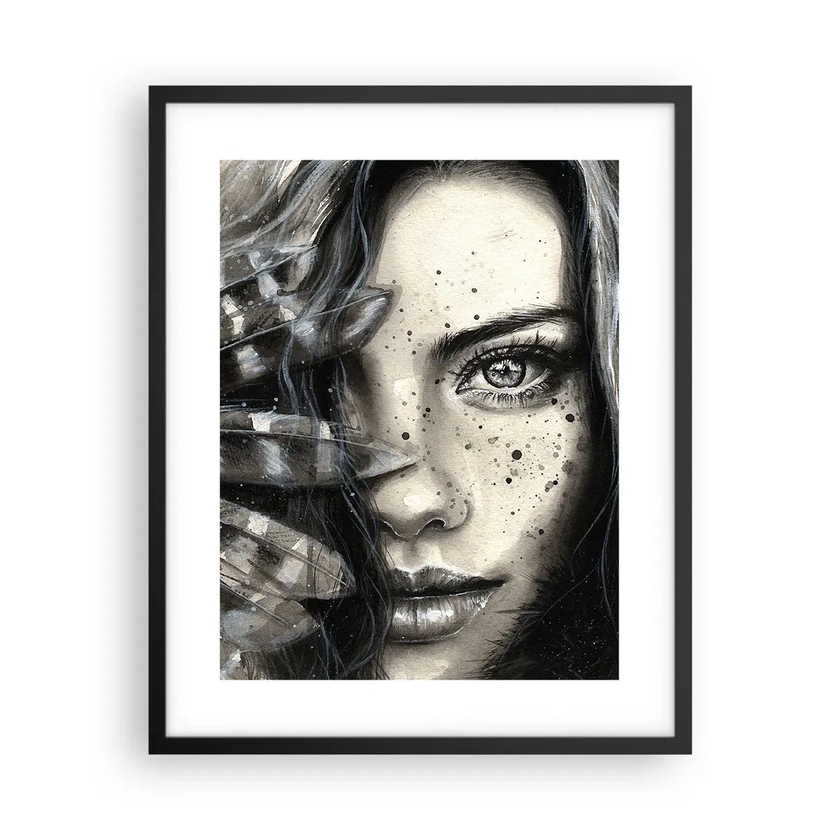 Plakat w czarnej ramie - Dzika piękność - 40x50 cm