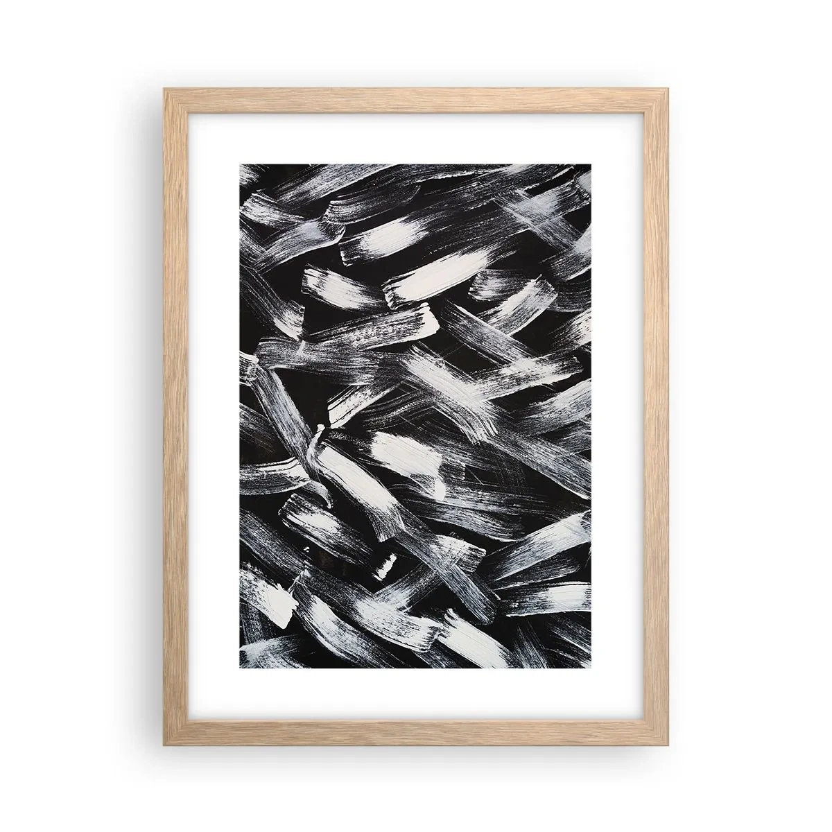 Plakat w ramie jasny dąb - Abstrakcja w duchu industrialnym - 30x40 cm