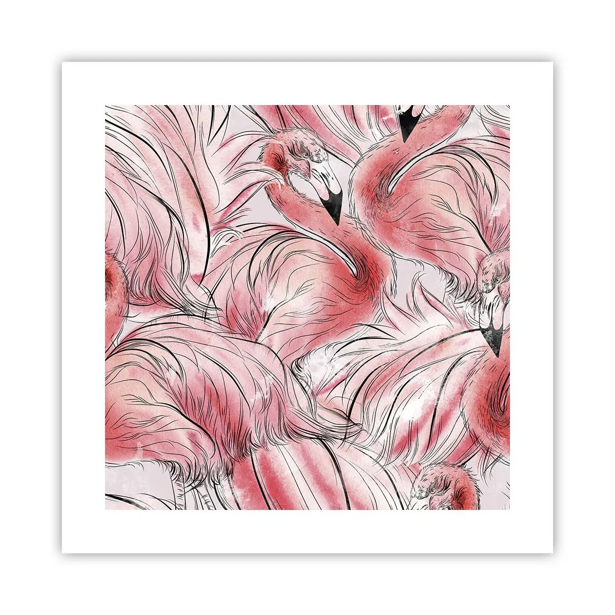 Plakat - Ptasi corps de ballet - 40x40 cm