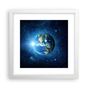 Plakat w białej ramie - Jesteśmy w niebie - 30x30 cm