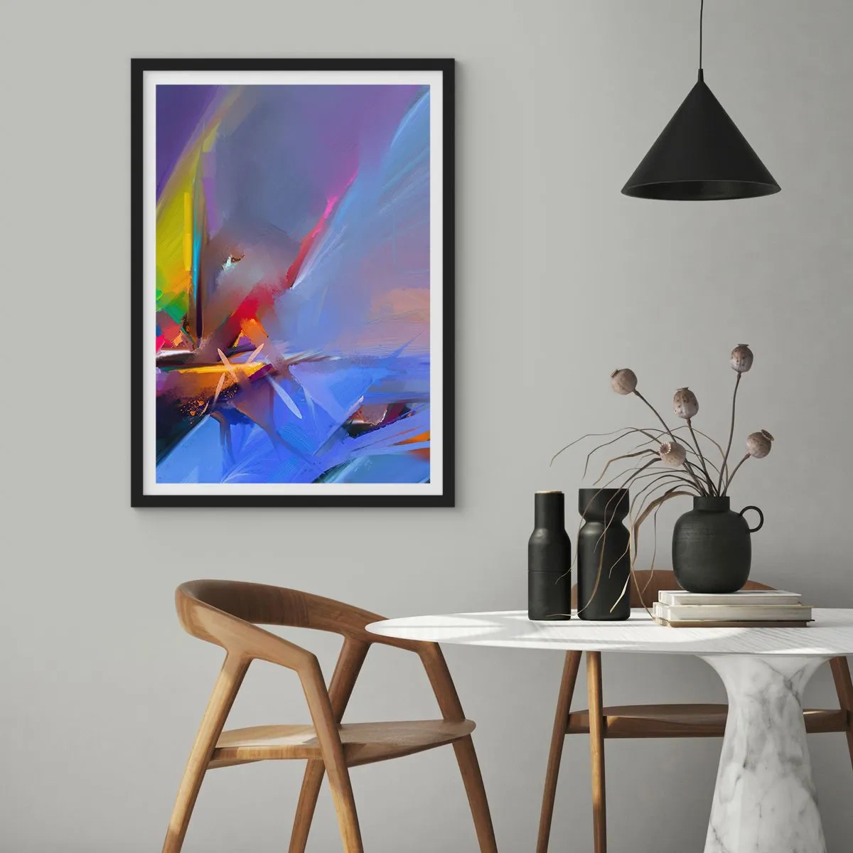 Plakat w czarnej ramie - Śmigła jak ptak - 40x50 cm