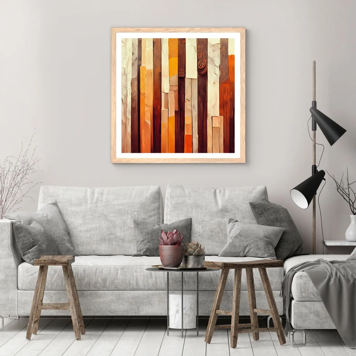 Plakat w ramie jasny dąb - Hymn leśnych drzew - 60x60 cm