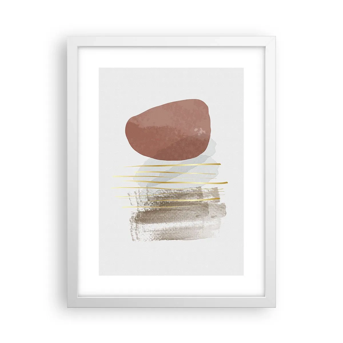 Plakat w białej ramie - Abstrakcyjna kolumnada - 30x40 cm