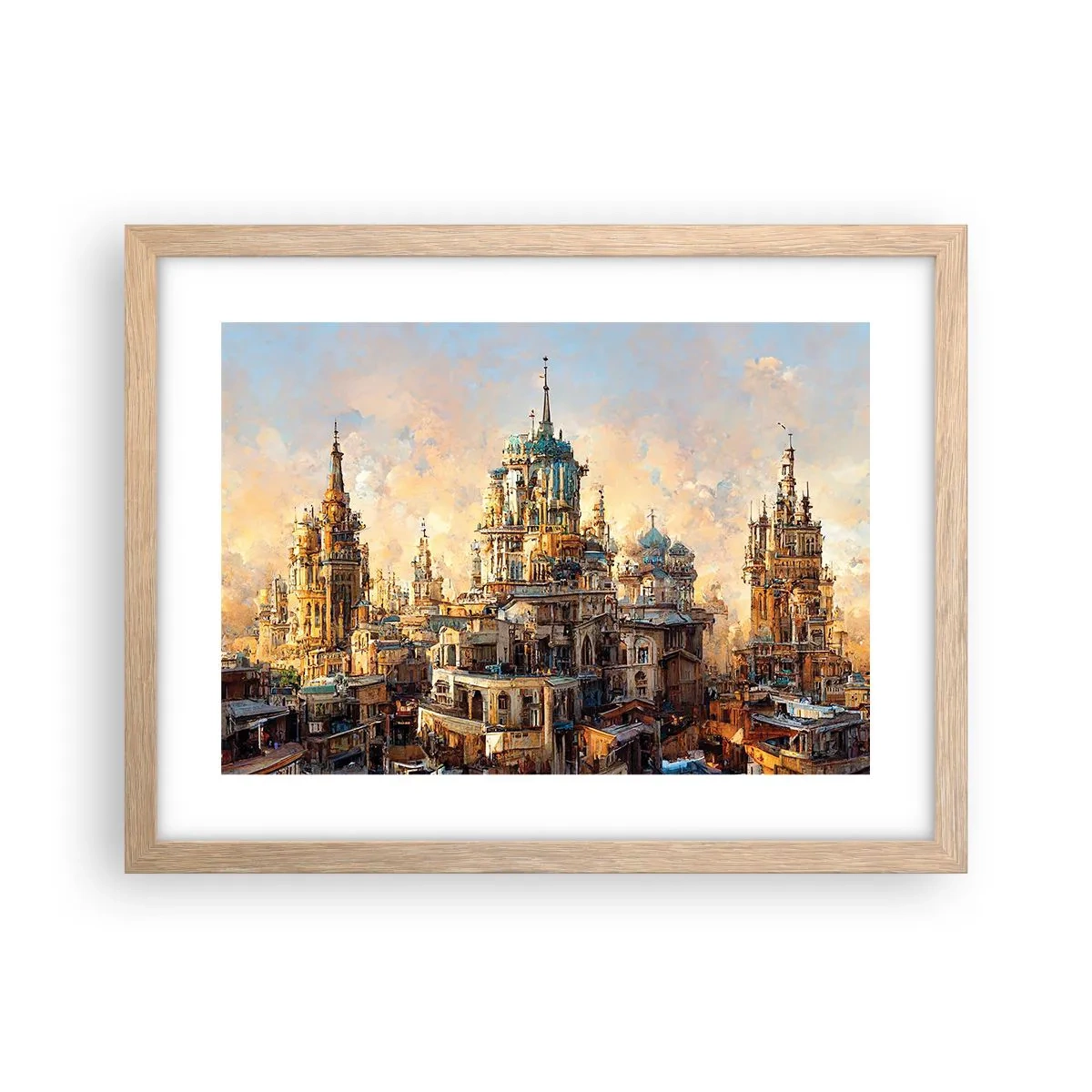 Plakat w ramie jasny dąb - Miasto miast - 40x30 cm