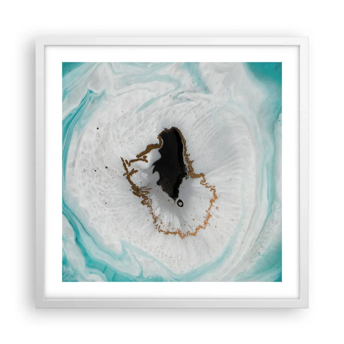 Plakat w białej ramie - Wniknąć do wnętrza - 50x50 cm