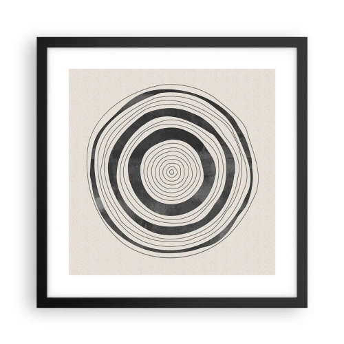 Plakat w czarnej ramie - Ważne to co pomiędzy - 40x40 cm