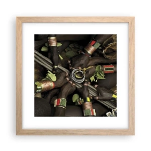 Plakat w ramie jasny dąb - Jesteśmy razem - 30x30 cm