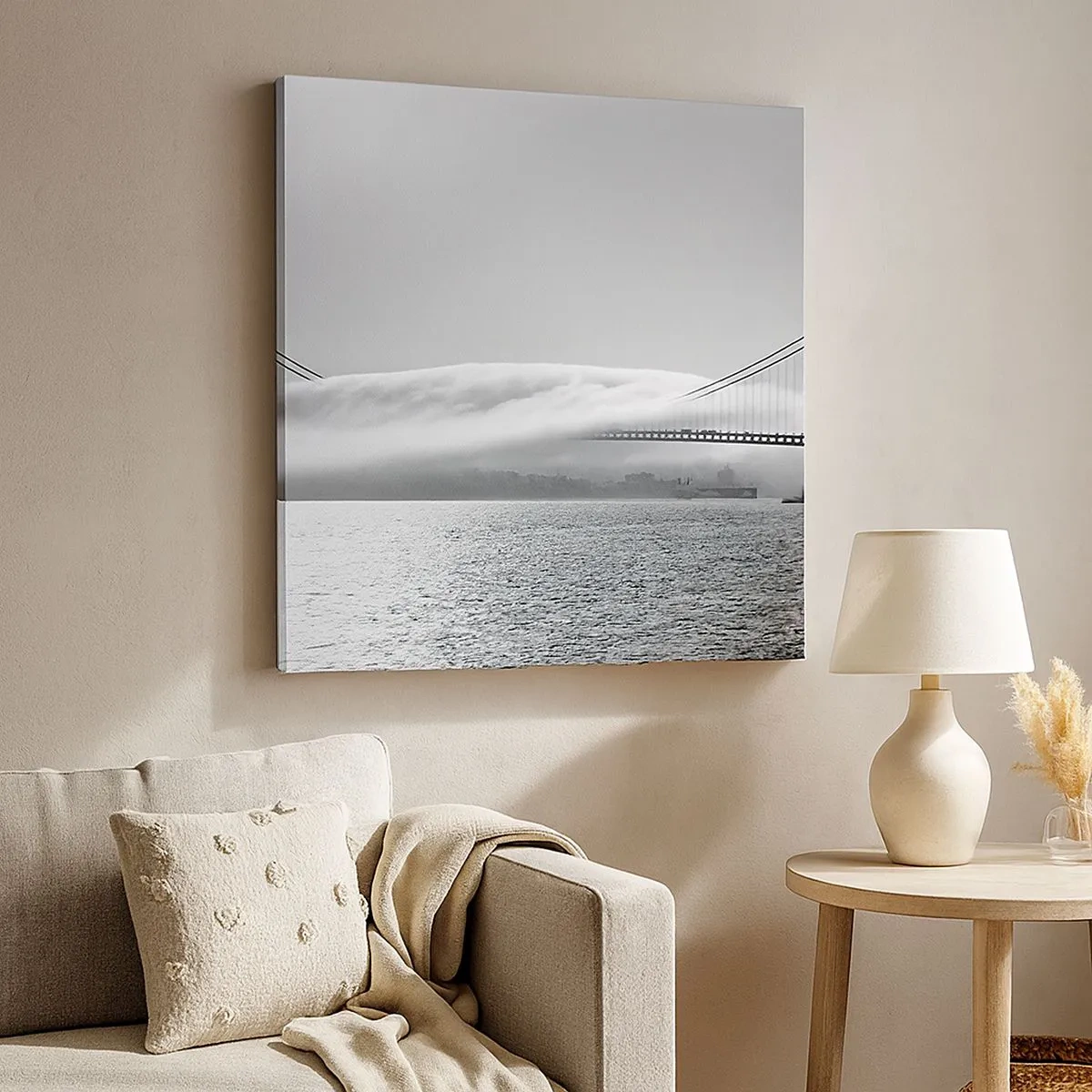 Obraz na płótnie - Przepłynąć przez Złote Wrota - 30x30 cm