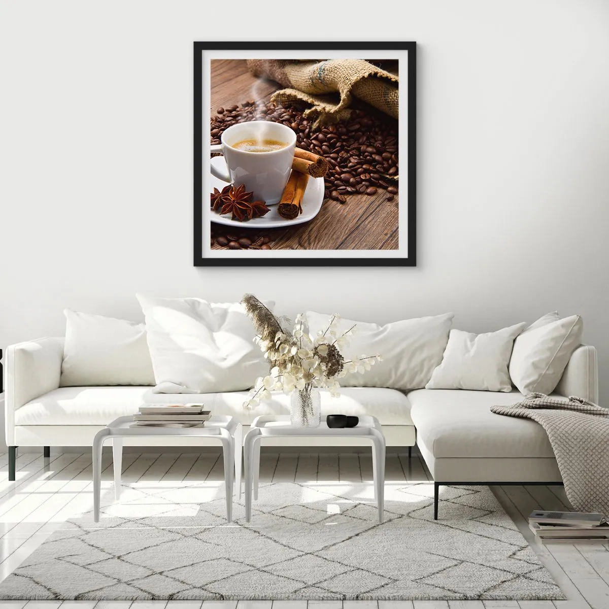 Plakat w czarnej ramie - Korzenny smak i aromat - 40x40 cm