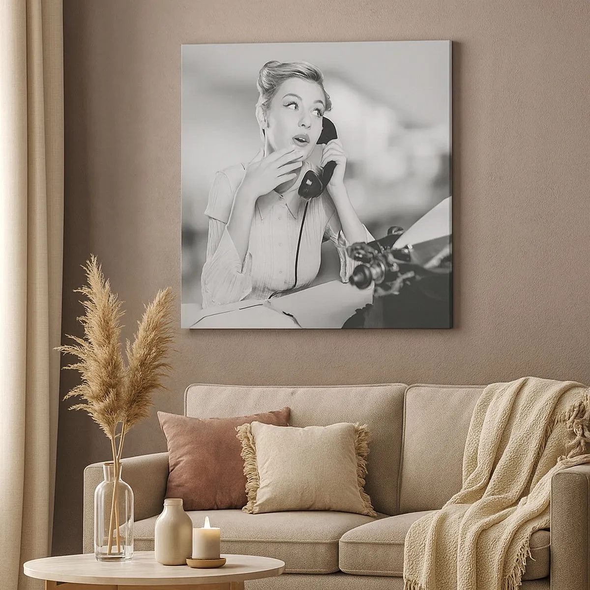 Obraz na płótnie - Halo, tu lata 50. - 30x30 cm