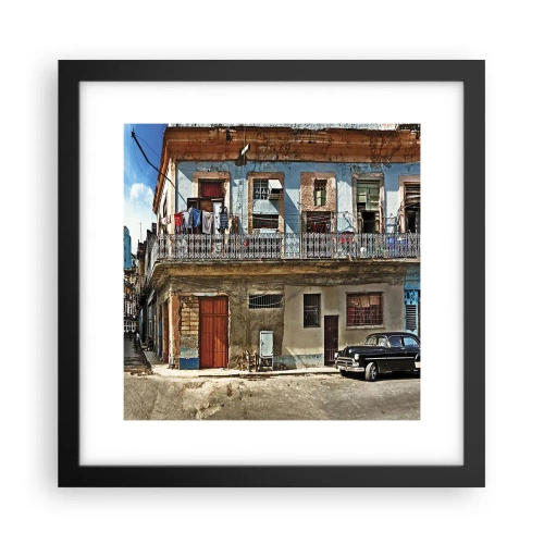 Plakat w czarnej ramie - Hawańskie klimaty - 30x30 cm