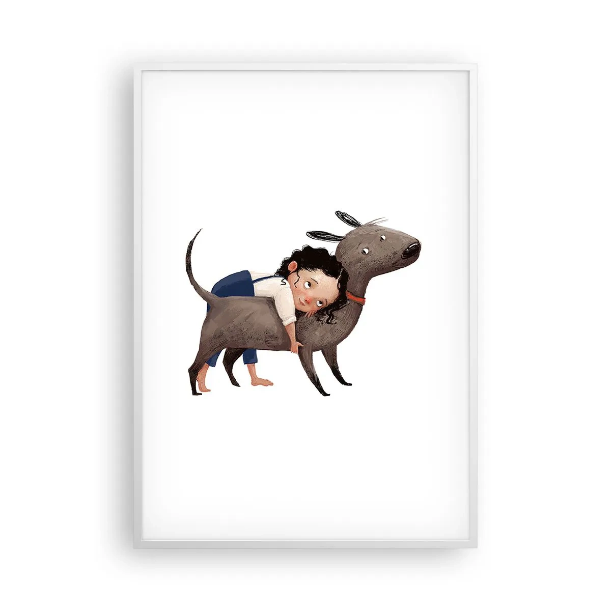 Plakat w białej ramie - Najlepsi przyjaciele - 70x100 cm