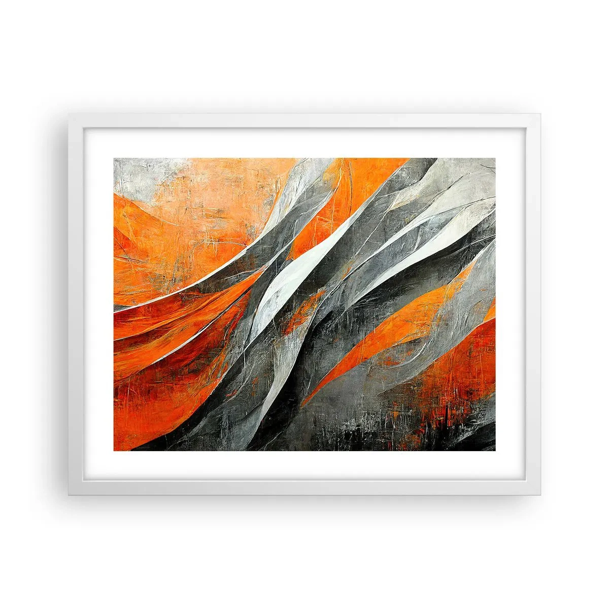 Plakat w białej ramie - Żar i chłód - 50x40 cm