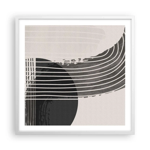 Plakat w białej ramie - Tam i z powrotem - 60x60 cm