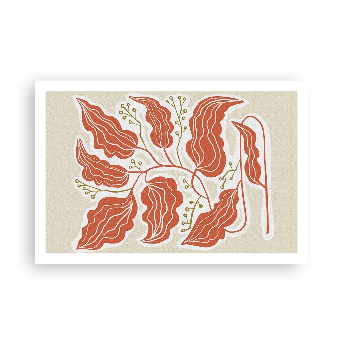 Plakat - Ludowo i koralowo - 91x61 cm