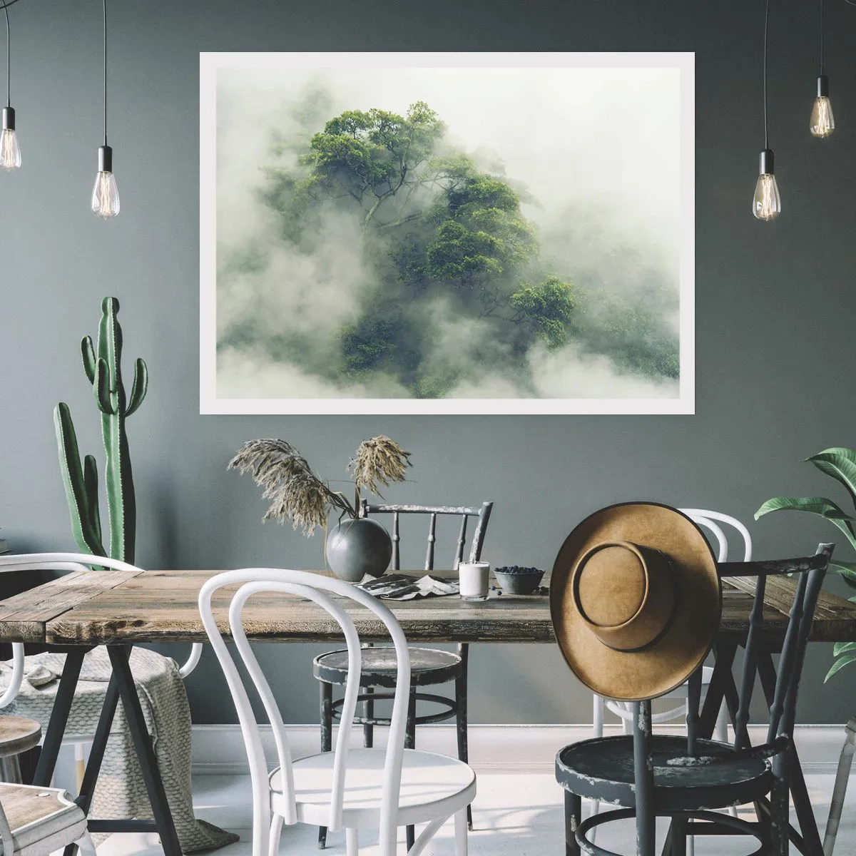 Plakat - Otulone mgłą - 50x40 cm