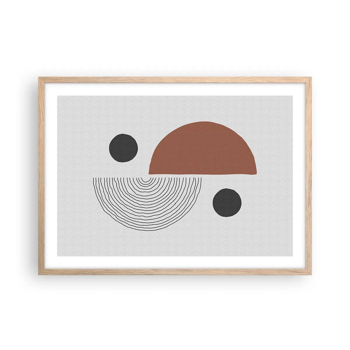 Plakat w ramie jasny dąb - Doskonałość koła - 70x50 cm