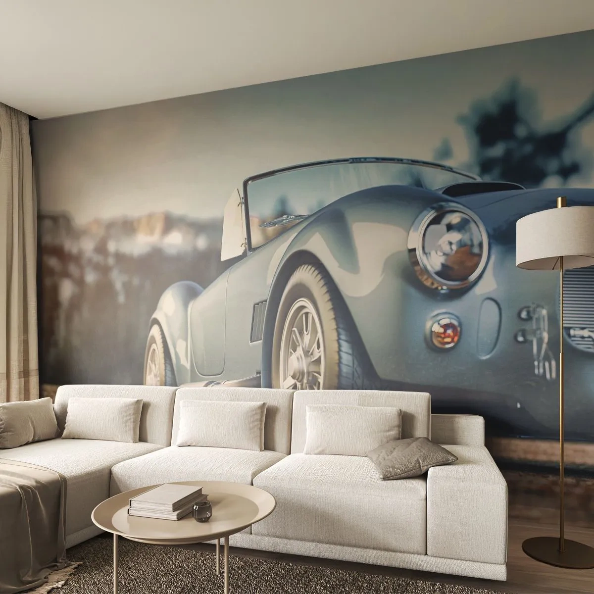 Fototapeta Premium Canvas - Bo liczy się styl - Samochód, Kabriolet, Podróż - 250x175 cm