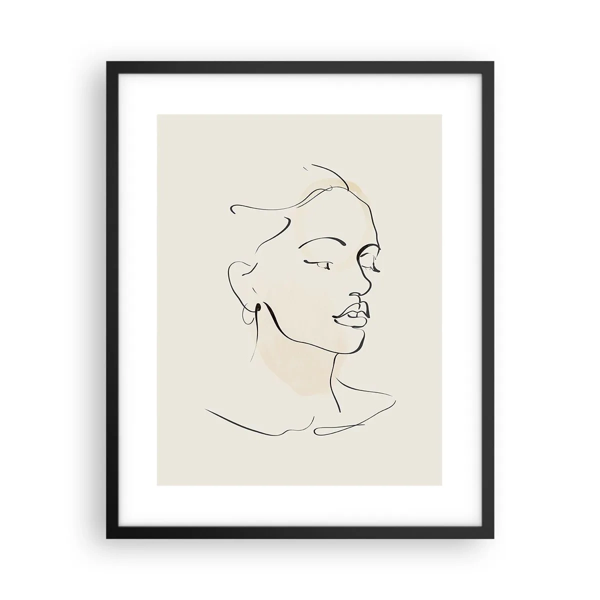 Plakat w czarnej ramie - Pewną kreską - 40x50 cm