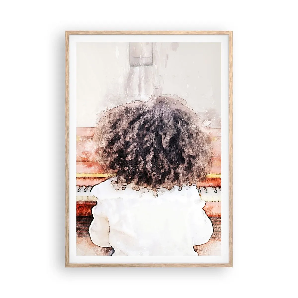 Plakat w ramie jasny dąb - W nowym świecie - 70x100 cm