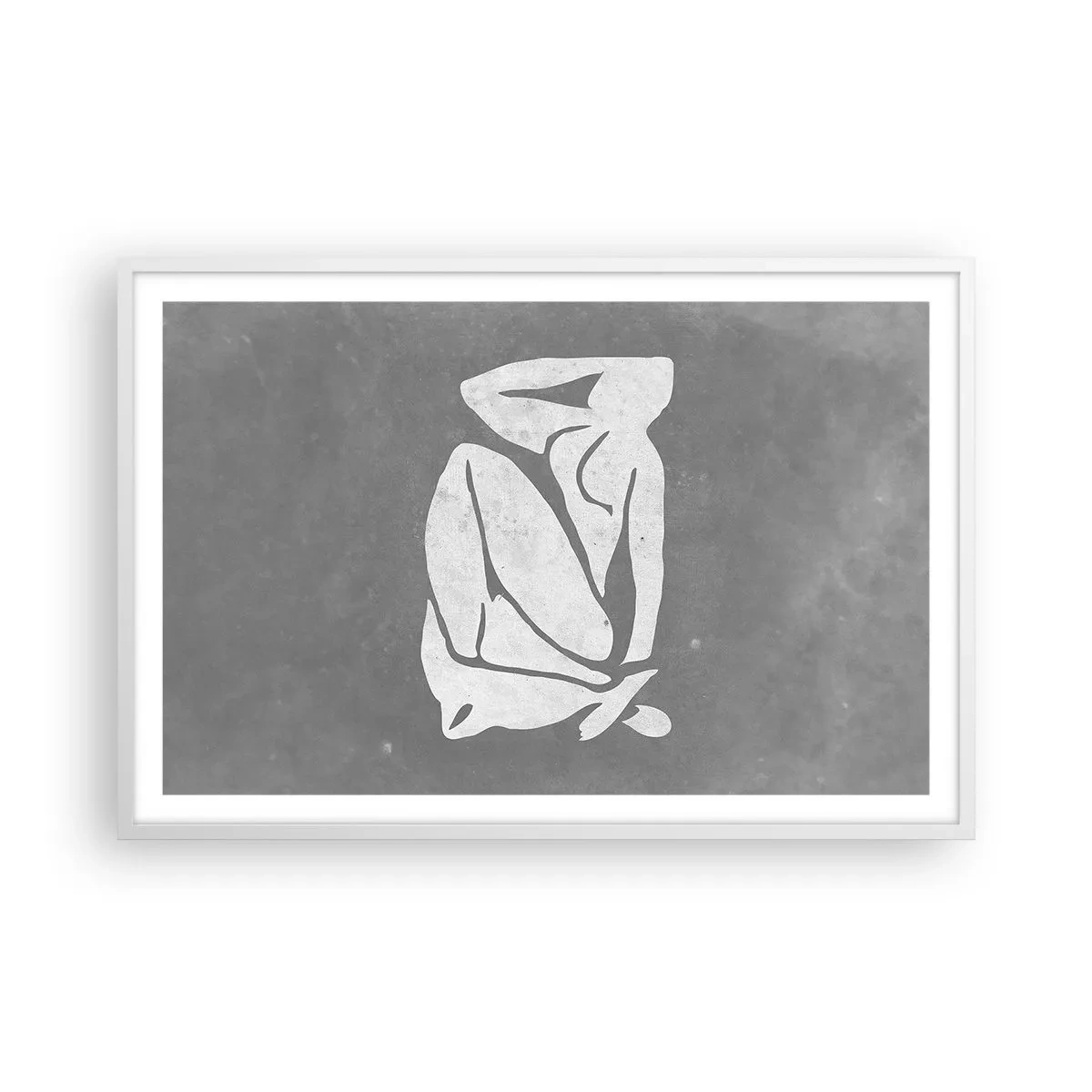 Plakat w białej ramie - W zamyśleniu - 91x61 cm