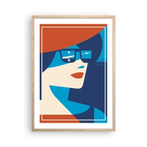 Plakat w ramie jasny dąb - Wakacyjna podróż - 50x70 cm