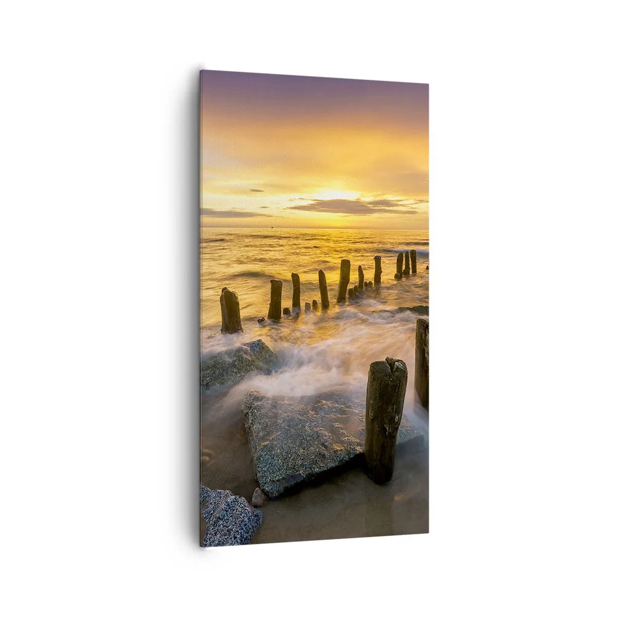 Obraz na płótnie - Surowe piękno Bałtyku - 65x120 cm