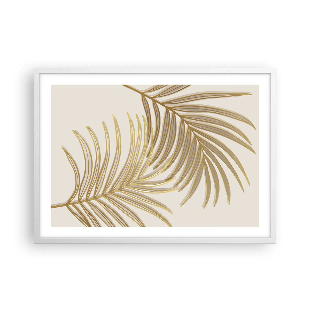 Plakat w białej ramie - Złota Palma! - 70x50 cm