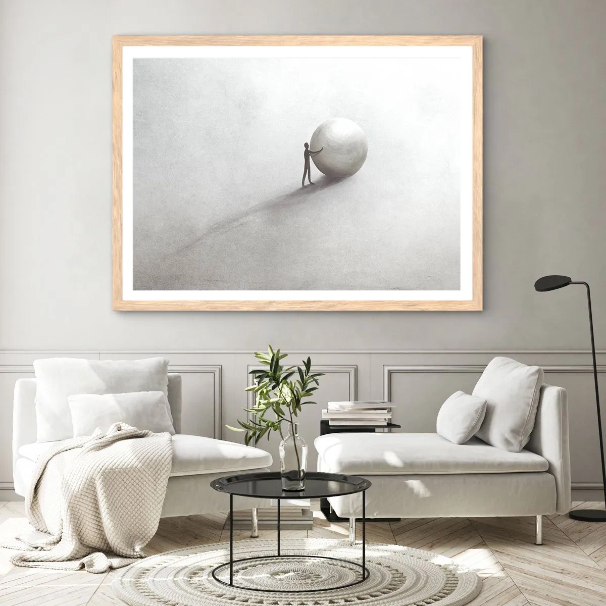 Plakat w ramie jasny dąb - Gra życia - 91x61 cm