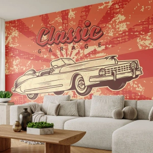 Fototapeta Samoprzylepna Deluxe Sticker - A w radiu Elvis - Samochód, Kabriolet, Podróże - 250x175 cm