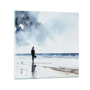 Obraz na szkle - Rozmowa z morzem - 60x60 cm