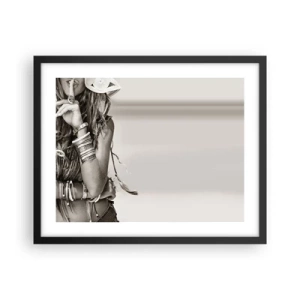 Plakat w czarnej ramie - Jak to dziewczyna - 50x40 cm