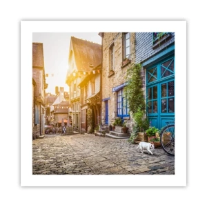 Plakat - Biały duch miasteczka - 50x50 cm