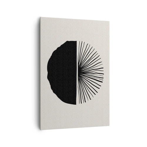 Obraz na płótnie - Minimalistyczny czarny motyw na jasnym tle - 70x100cm - Wachlarz możliwości - Nowoczesna dekoracja ścienna do salonu i sypialni ARTTOR