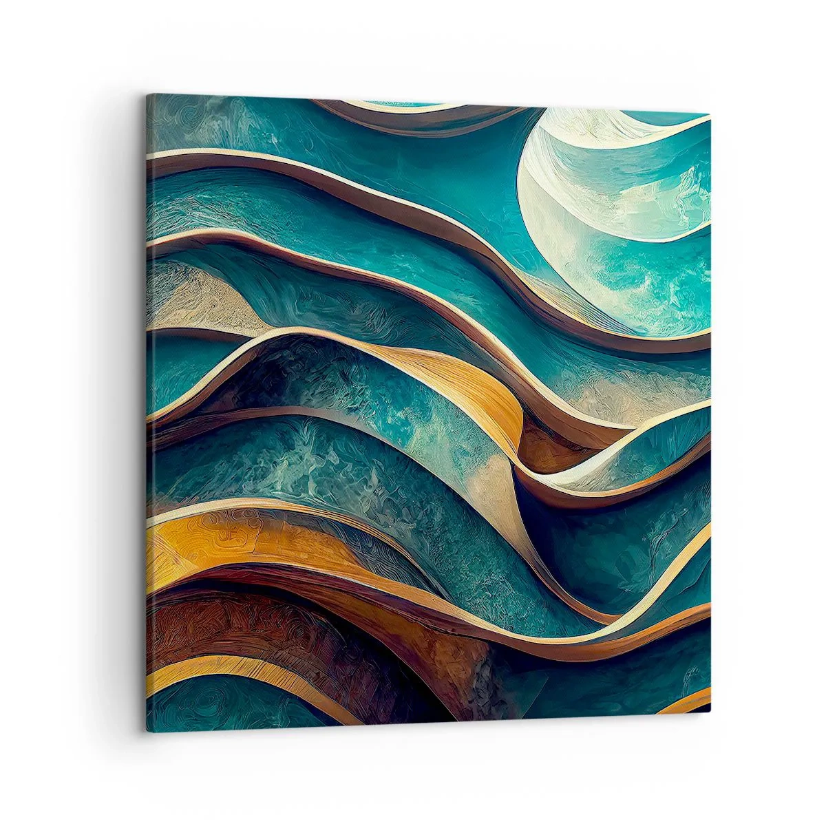 Obraz na płótnie - Meandry błękitu - 50x50 cm