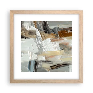Plakat w ramie jasny dąb - Barwne nawarstwienia - 30x30 cm