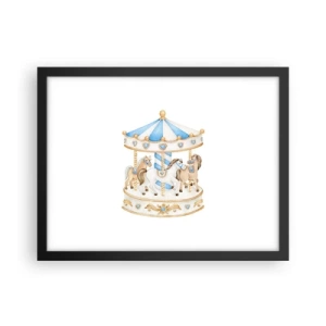 Plakat w czarnej ramie - Słodkie dzieciństwo - 40x30 cm