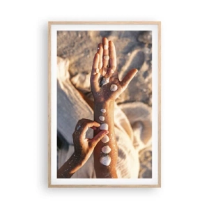 Plakat w ramie jasny dąb - Piękno w zasięgu ręki - 61x91 cm