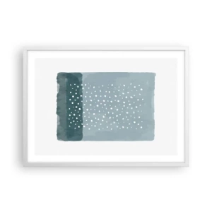 Plakat w białej ramie - Wyrosłe na błękicie - 70x50 cm