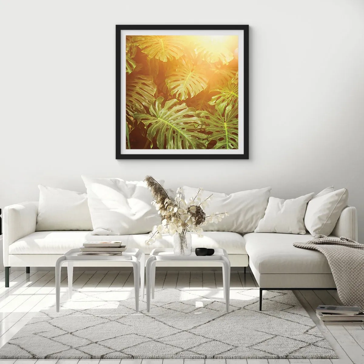 Plakat w czarnej ramie - W zieloność wstąpić… - 40x40 cm