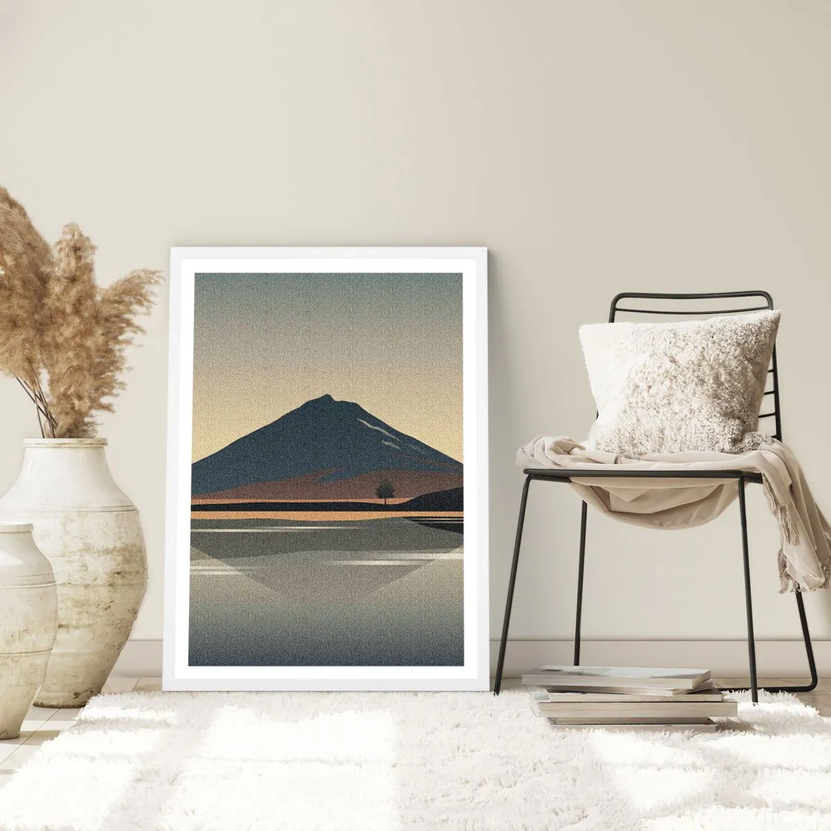 Plakat w białej ramie - Lustrzane odbicie - 30x40 cm