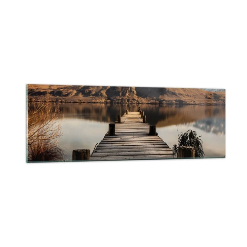 Obraz na szkle - Pejzaż w ciszy - 90x30 cm