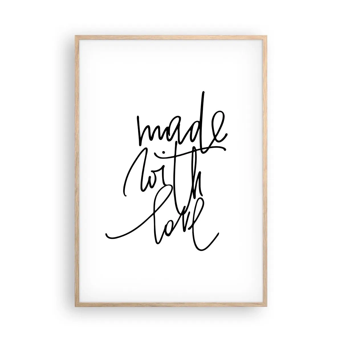 Plakat w ramie jasny dąb - Najlepsza marka - 70x100 cm