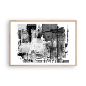 Plakat w ramie jasny dąb - Szare jest piękne - 91x61 cm