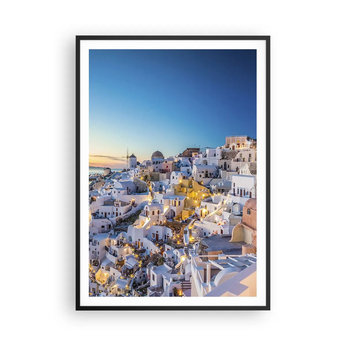 Plakat w czarnej ramie - Esencja greckości - 70x100 cm